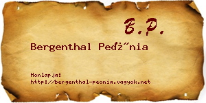 Bergenthal Peónia névjegykártya